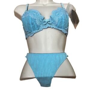 PFIFF NWT BRA & UNDERWEAR SIRENA LINGERIE LACE‎ SET SIZE 34D